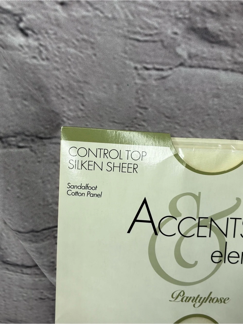 VTG  Ivory Silken Sheer Control Top Pantyhose‎ Size Tall Lovecore Bridal Wedding